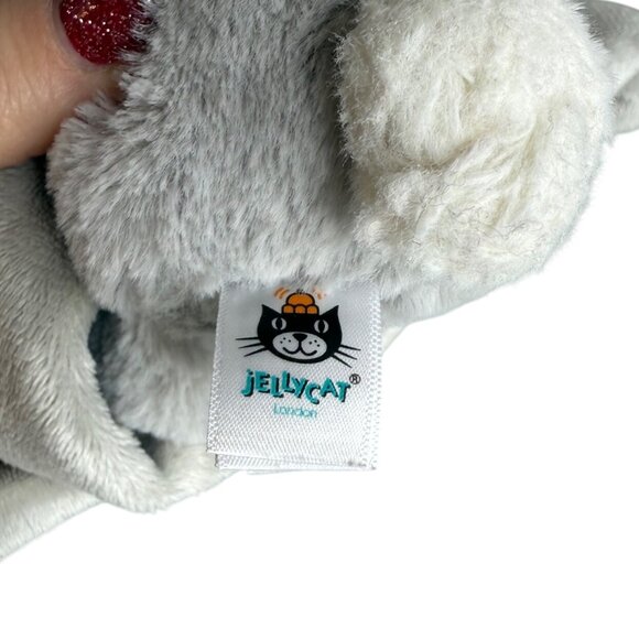 Jellycat Bashful Silver Gray Bunny Lovey Plush Security Blanket 13" Soft & Cuddl - Picture 3 of 4